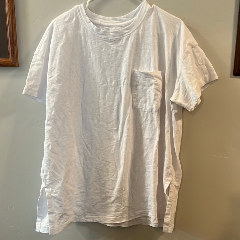 White Short Sleeve Crew Neck Tee